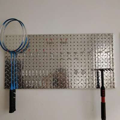 USA england kitchen tool room metal pegboard tool storage garage Brushed Aluminum Metal Pegboard