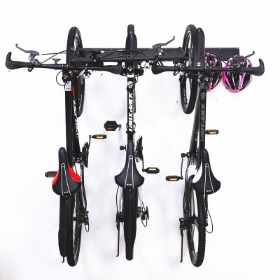 Wall Mount Bike Storage Rack Garage Hanger for  Bicycles  Helmets  Fits All Bikes Even Large Cruisers Big Tire Mountain Bikes